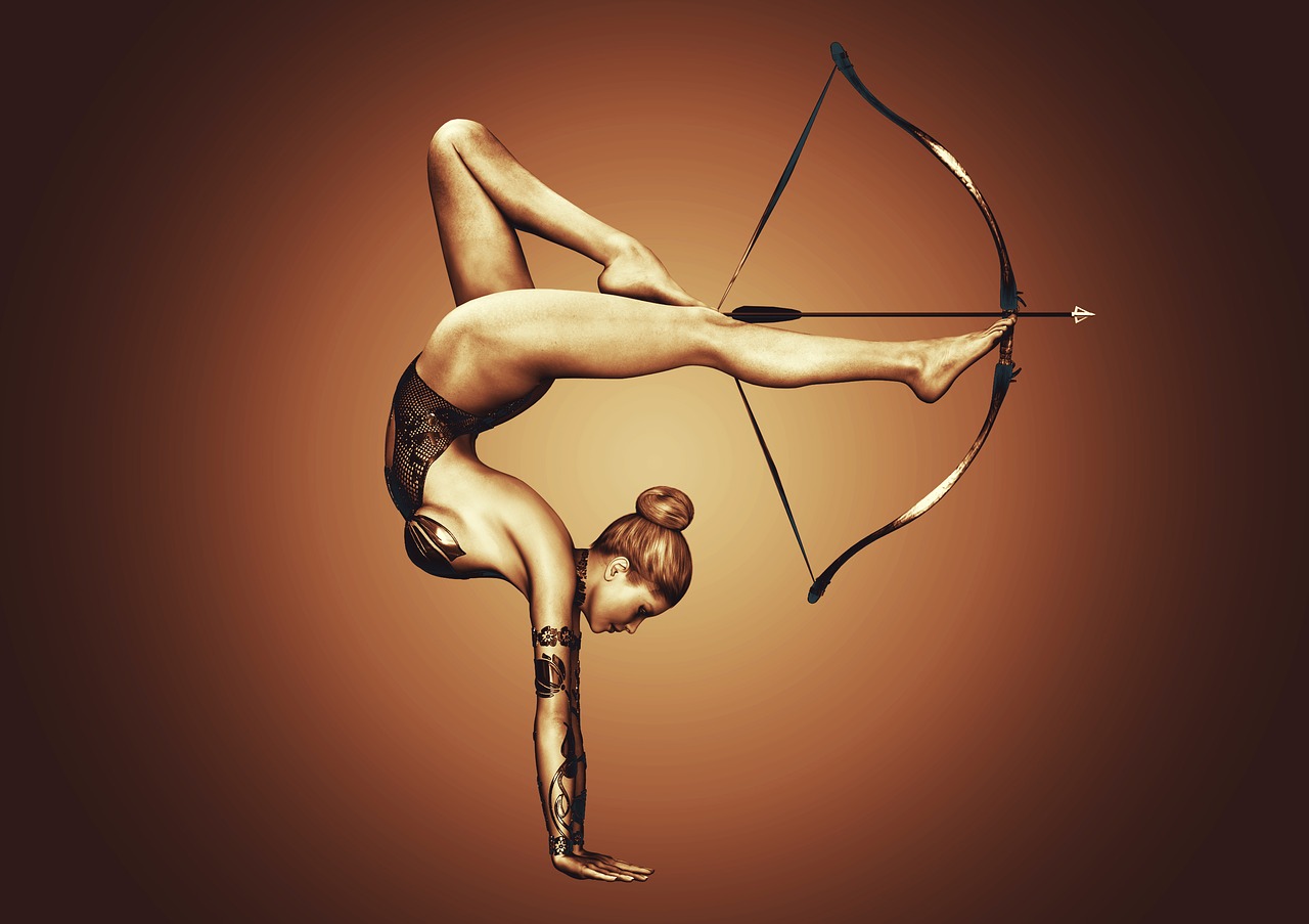 arrow_girl-ractapopulous focusing with bow and arrow